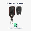 Faux Leather Cover compatible with VW Golf 7 MK7 Car Key