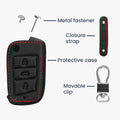 Faux Leather Cover compatible with VW Golf 7 MK7 Car Key