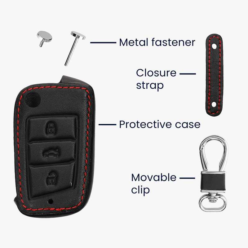 Faux Leather Cover compatible with VW Golf 7 MK7 Car Key