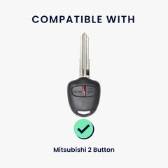 Mitsubishi 2-Button Car Key Cover Gold Carbon Fibre