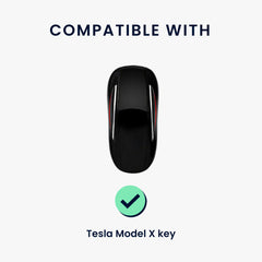 Tesla Model X Car Key Cover Black Gold Carbon