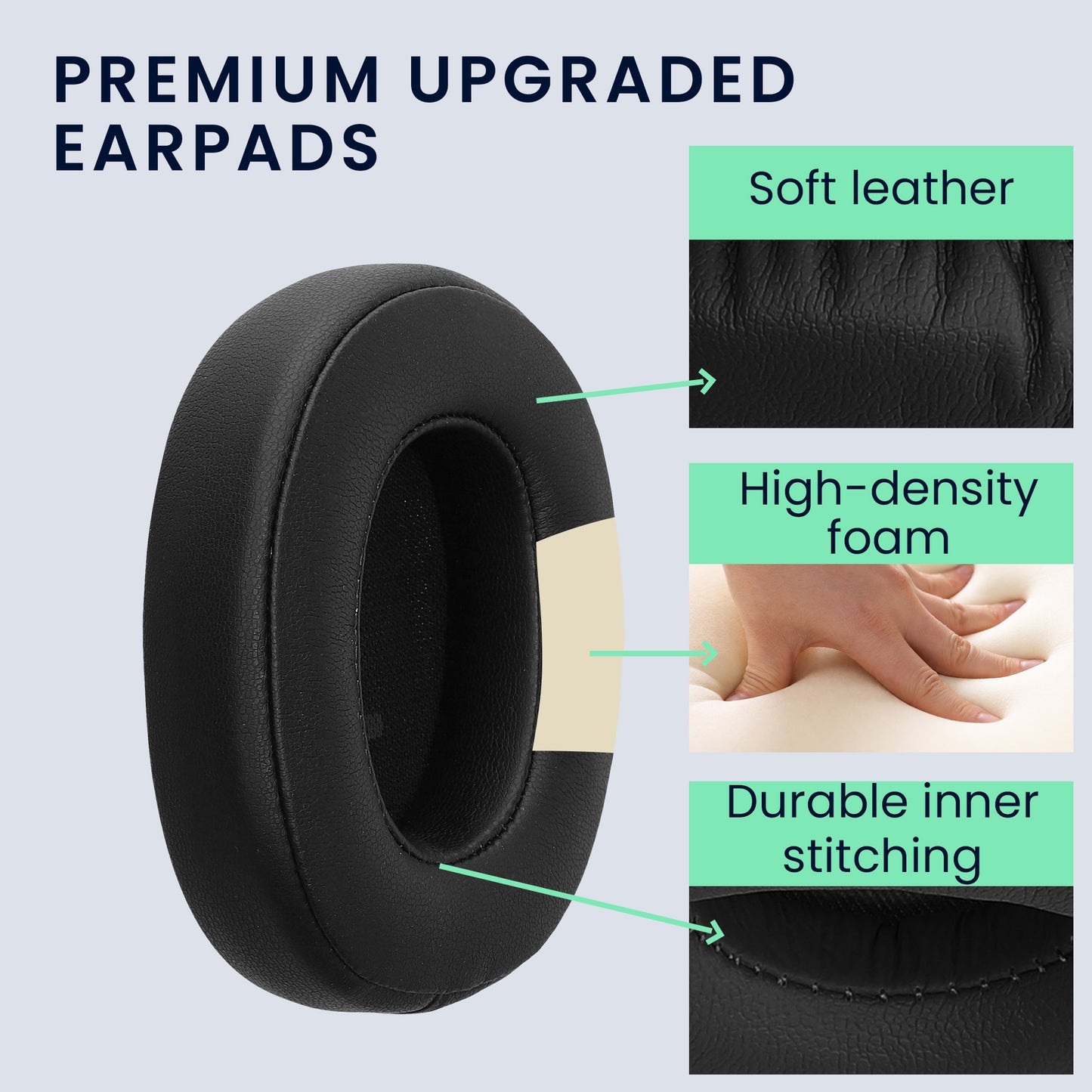kwmobile Ohr Polster für JBL Tune 770NC / 770 / 720BT / 720 Ohrpolster - Ersatz Ohrpolster - Kopfhörer Ersatzteile - Kopfhörer Ersatzpolster für Over Ear Headphones