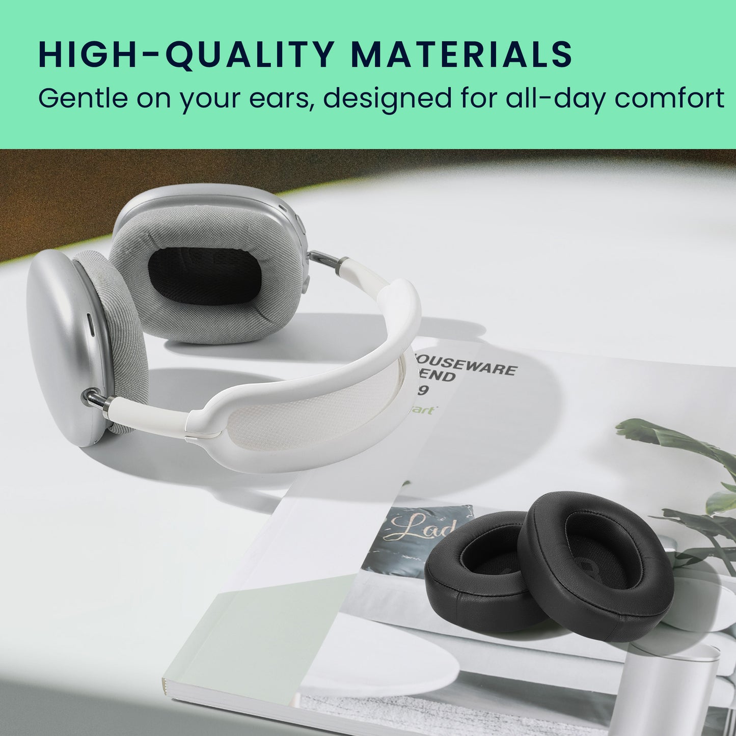 kwmobile Ohr Polster für JBL Tune 770NC / 770 / 720BT / 720 Ohrpolster - Ersatz Ohrpolster - Kopfhörer Ersatzteile - Kopfhörer Ersatzpolster für Over Ear Headphones