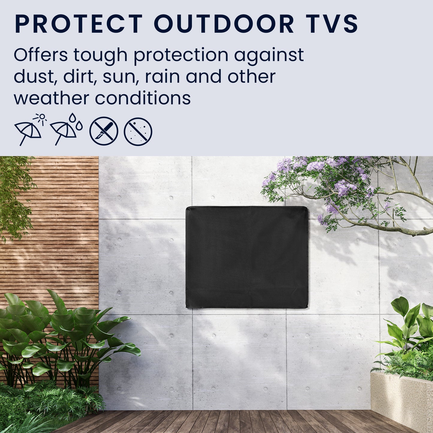 kwmobile 24" TV Outdoor TV Abdeckung - Fernseher Hülle Bildschirmschutz - Schutzhülle wetterfest