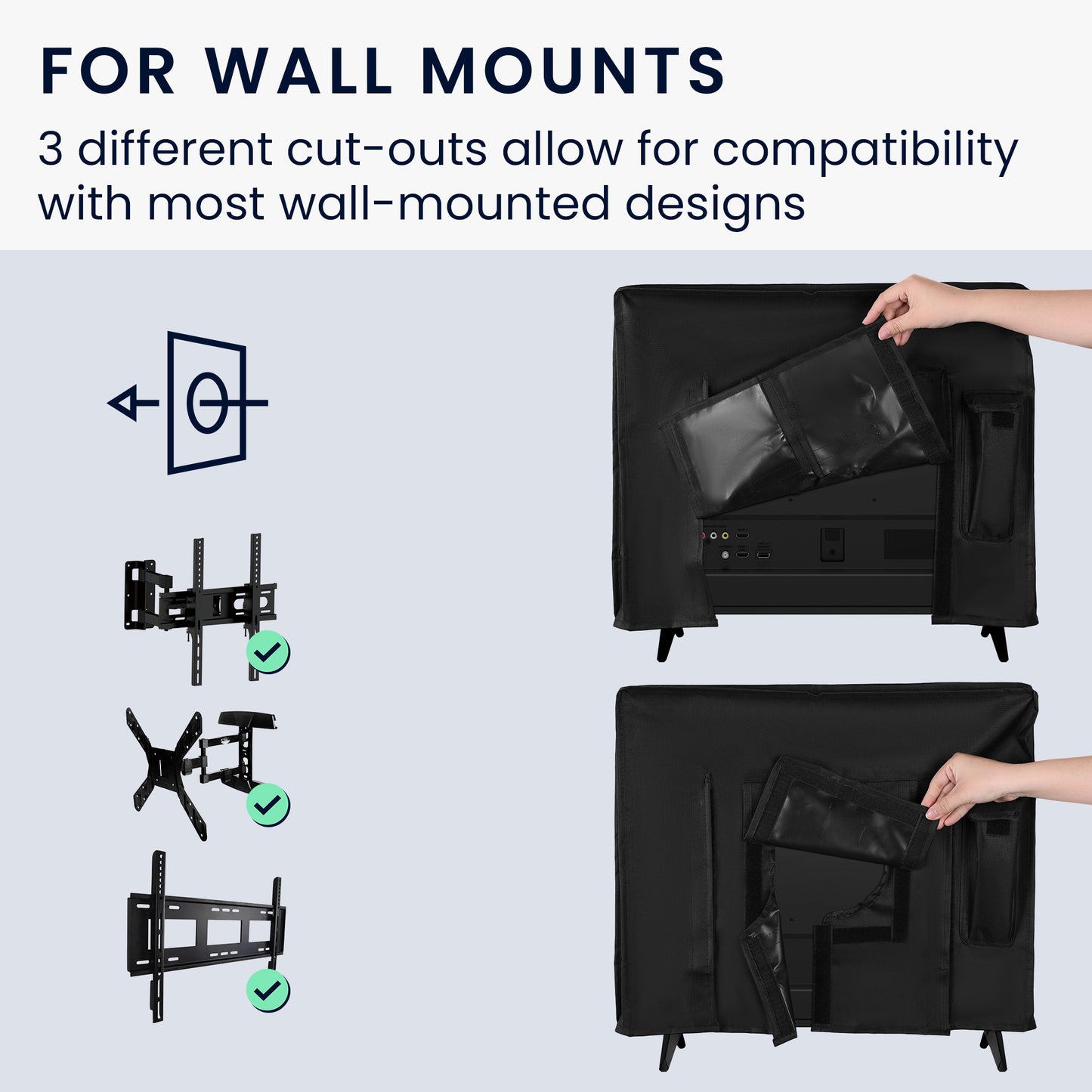 kwmobile 24" TV Outdoor TV Abdeckung - Fernseher Hülle Bildschirmschutz - Schutzhülle wetterfest