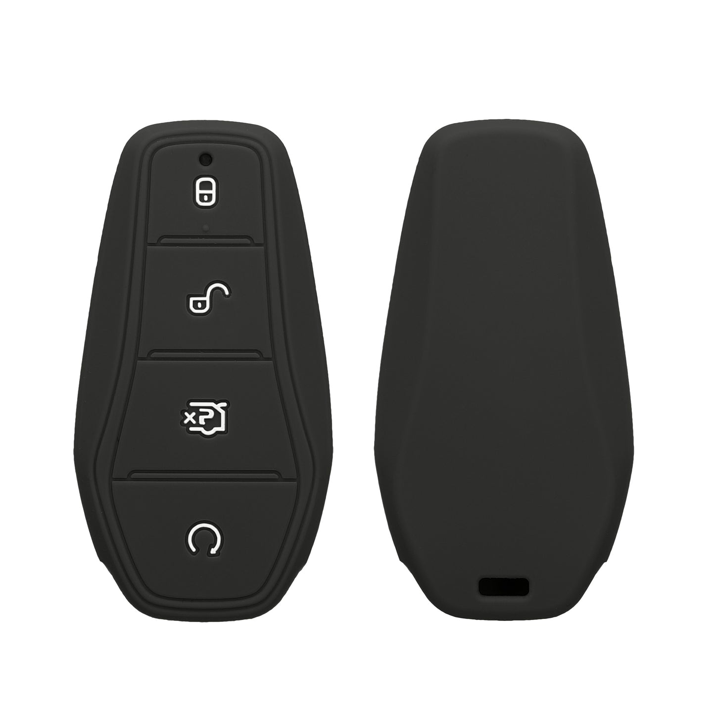 kwmobile Schlüsselhülle für BYD Atto 3 / Sealion / Han / Tang / Dolphin / Seal Hülle - Autoschlüssel Schlüssel Hülle aus Silikon - Schlüsselschutz Gehäuse in Schwarz matt Schwarz matt  