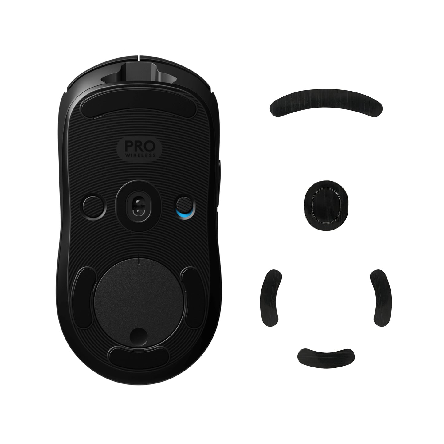 kwmobile Mouse Feet Sticker kompatibel mit Logitech G Pro Wireless Gaming Ersatz Glider - Mausfüße passgenau - Glides in Schwarz Schwarz  