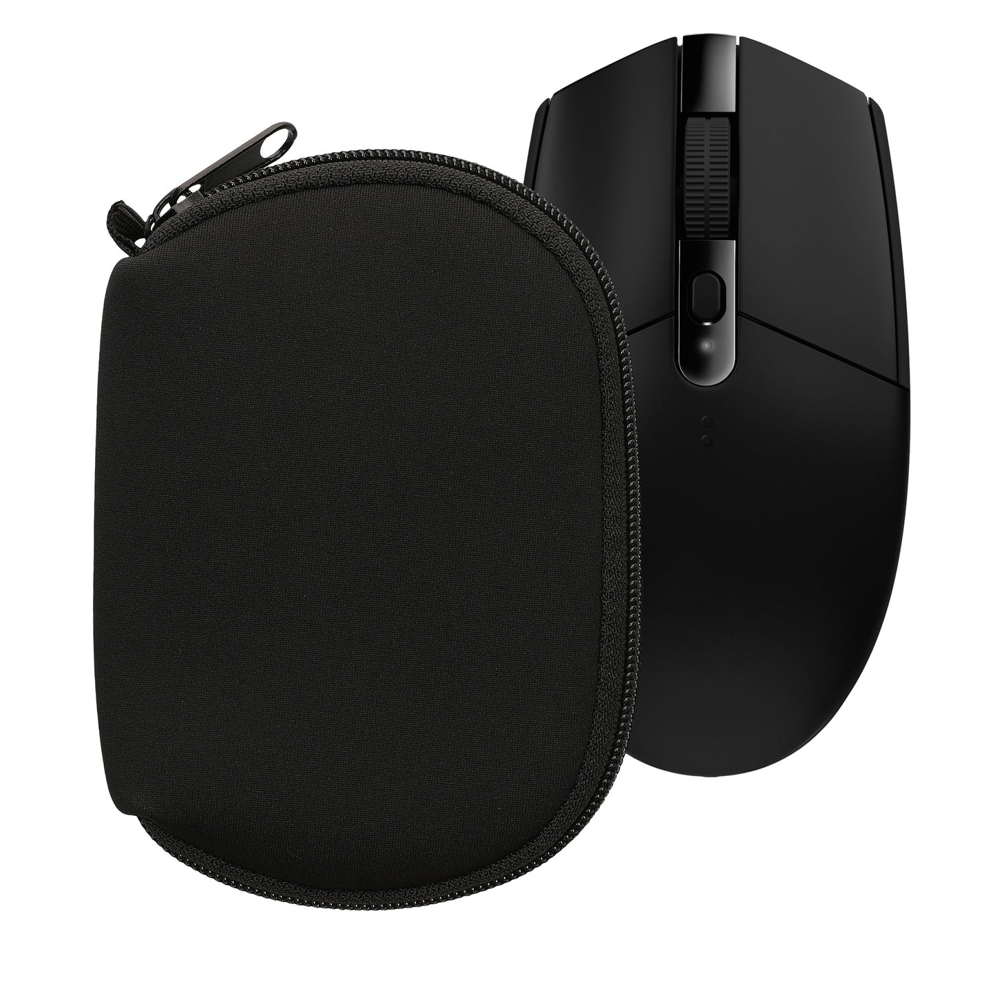kwmobile Hülle für Logitech G305 LIGHTSPEED Hülle - Mouse Case - Neopren Tasche - Schutzhülle für PC Maus - Transporttasche Zubehör - Schwarz Schwarz  