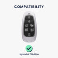 kwmobile Schlüsselhülle für Hyundai 7-Tasten Ioniq 5 Tucson NX4 Santafe Hülle - Autoschlüssel Schlüssel Hülle aus Silikon - Schlüsselschutz Gehäuse