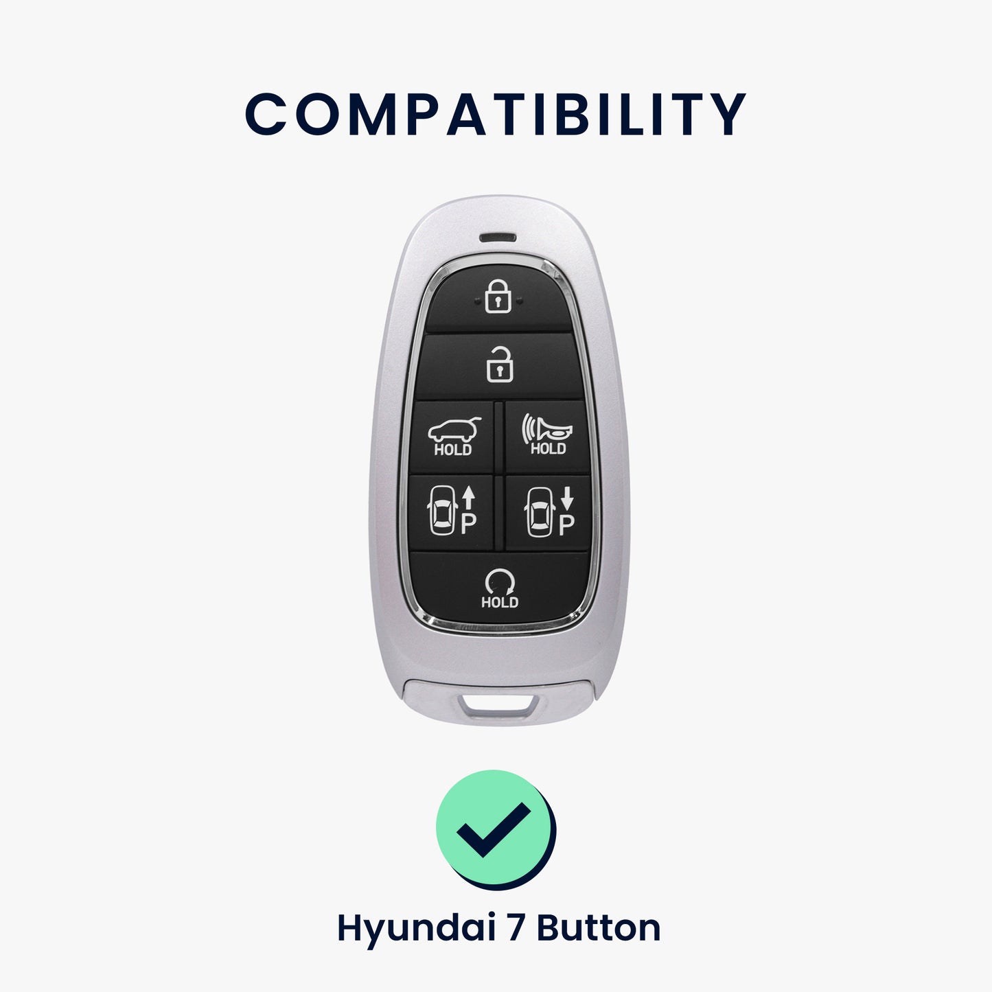 kwmobile Schlüsselhülle für Hyundai 7-Tasten Ioniq 5 Tucson NX4 Santafe Hülle - Autoschlüssel Schlüssel Hülle aus Silikon - Schlüsselschutz Gehäuse