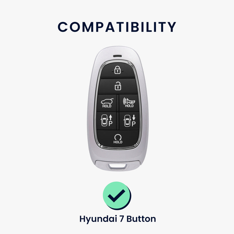 kwmobile Schlüsselhülle für Hyundai 7-Tasten Ioniq 5 Tucson NX4 Santafe Hülle - Autoschlüssel Schlüssel Hülle aus Silikon - Schlüsselschutz Gehäuse