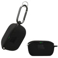 kwmobile Schutzhülle für JBL Vibe Buds Hülle - TPU Silikon Case für Kopfhörer Ladecase - stoßfestes Cover mit Karabiner - Schwarz Schwarz  