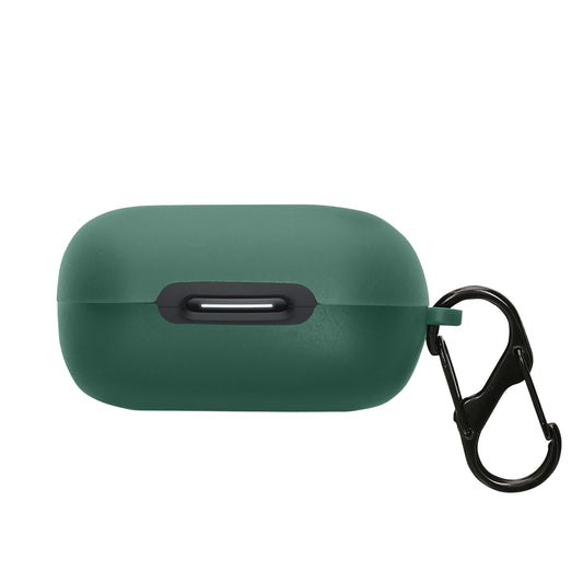 kwmobile Schutzhülle für Anker soundcore C30i Hülle - TPU Silikon Case für Kopfhörer Ladecase - stoßfestes Cover mit Karabiner - Dunkelgrün Dunkelgrün  