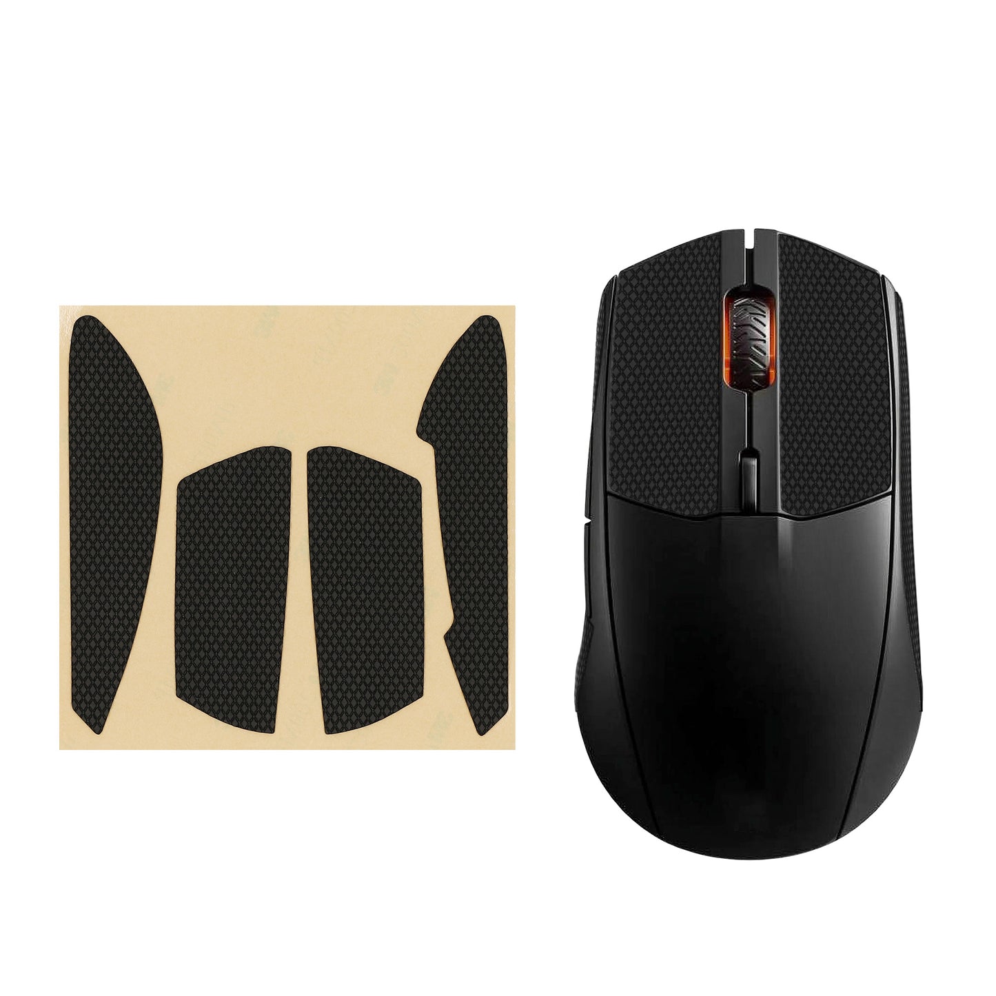 kwmobile Gaming Maus Grip Tape für SteelSeries Rival 3 Mouse Grip Tape - Rutschfestes Griffband für PC Maus - Schwarz Schwarz  