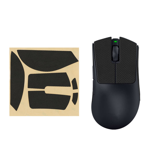 kwmobile Gaming Maus Grip Tape für Razer DeathAdder V3 Pro Mouse Grip Tape - Rutschfestes Griffband für PC Maus - Schwarz Schwarz  