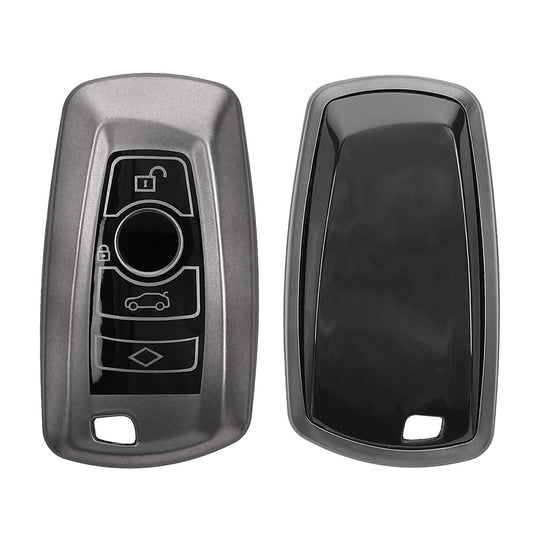 kwmobile Schlüsselhülle für BMW 3-Tasten Funk Autoschlüssel (nur Keyless Go) Hülle - Autoschlüssel Schlüssel Hülle aus TPU Silikon - Schlüsselschutz Gehäuse in Schwarz matt Schwarz Schwarz matt  [dsg01]