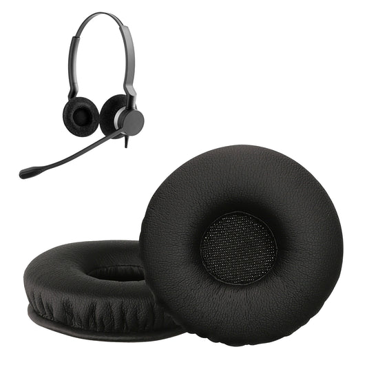 kwmobile 2x Ohr Polster für Jabra Biz 2300 USB Duo / Biz 2300 QD / Biz 2300 USB MS Ohrpolster - Ersatz Ohrpolster - Kopfhörer Ersatzteile - Kopfhörer Ersatzpolster für Over Ear Headphones Schwarz  