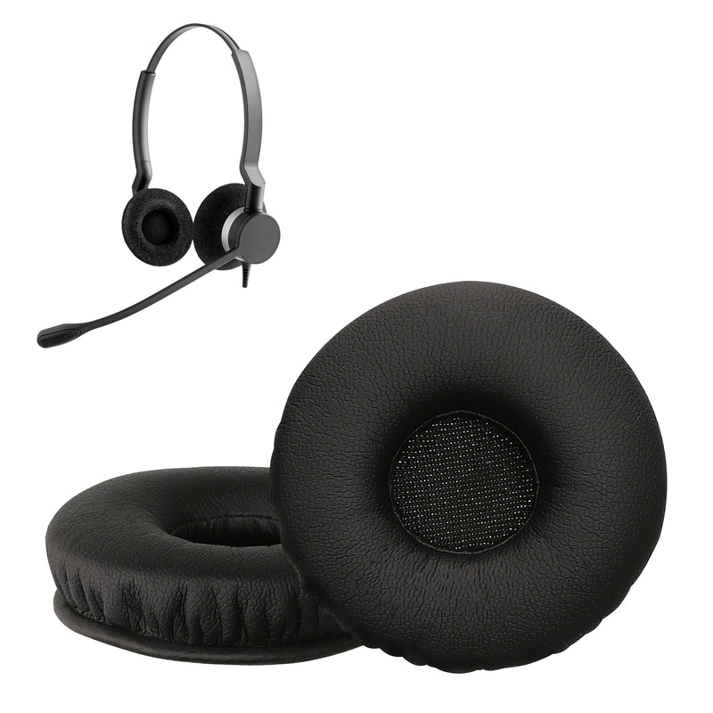 kwmobile 2x Ohr Polster für Jabra Biz 2300 USB Duo / Biz 2300 QD / Biz 2300 USB MS Ohrpolster - Ersatz Ohrpolster - Kopfhörer Ersatzteile - Kopfhörer Ersatzpolster für Over Ear Headphones Schwarz  