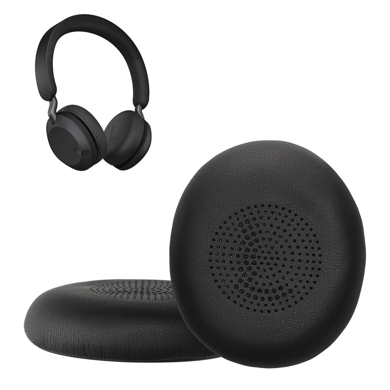 kwmobile 2x Ohr Polster für Jabra Jabra Elite 45h / Evolve2 65 / Evolve2 40 Ohrpolster - Ersatz Ohrpolster - Kopfhörer Ersatzteile - Kopfhörer Ersatzpolster für Over Ear Headphones Schwarz  