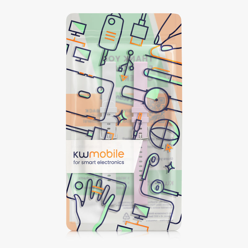 kwmobile Silikon Uhrenarmband für Garmin Lily 2 / Lily 2 Active Armband - Ersatzarmband für Fitnesstracker - Wechselarmband Smartwatch