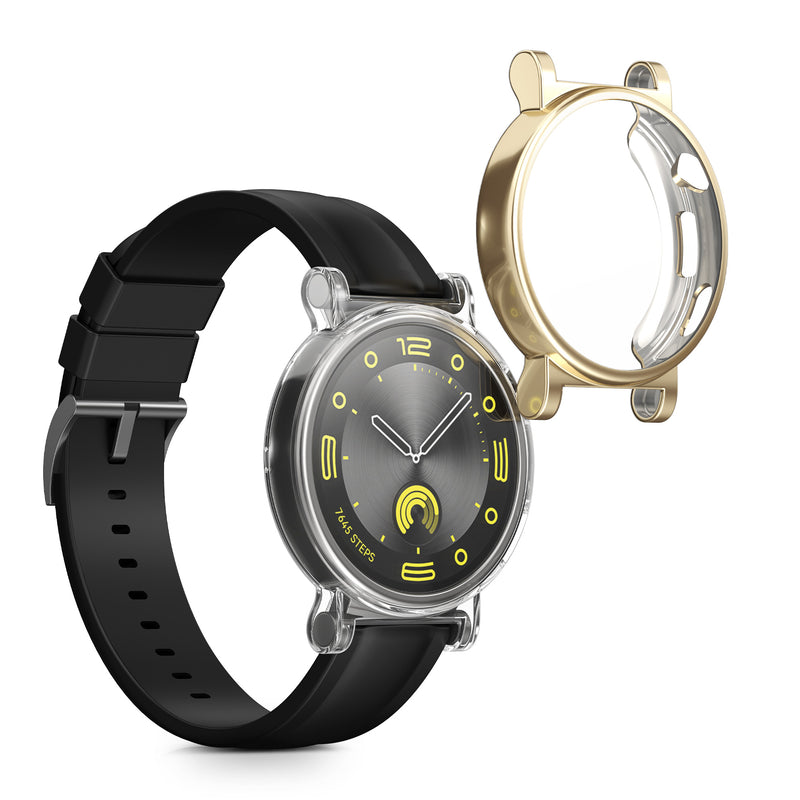 kwmobile Silikon Hülle für Huawei Watch GT4 41mm Schutzhülle - Fullbody Display Cover Set
