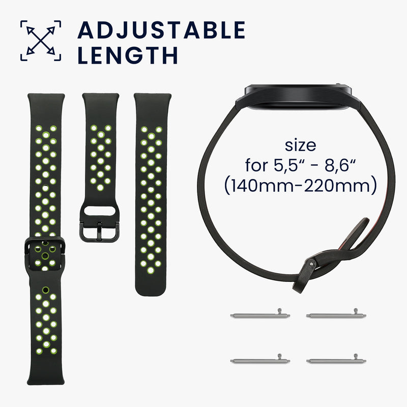 kwmobile Uhrenarmband für Samsung Galaxy Fit 3 Armband - Fitnesstracker Band Set aus Silikon - Ersatzarmband Smartwatch