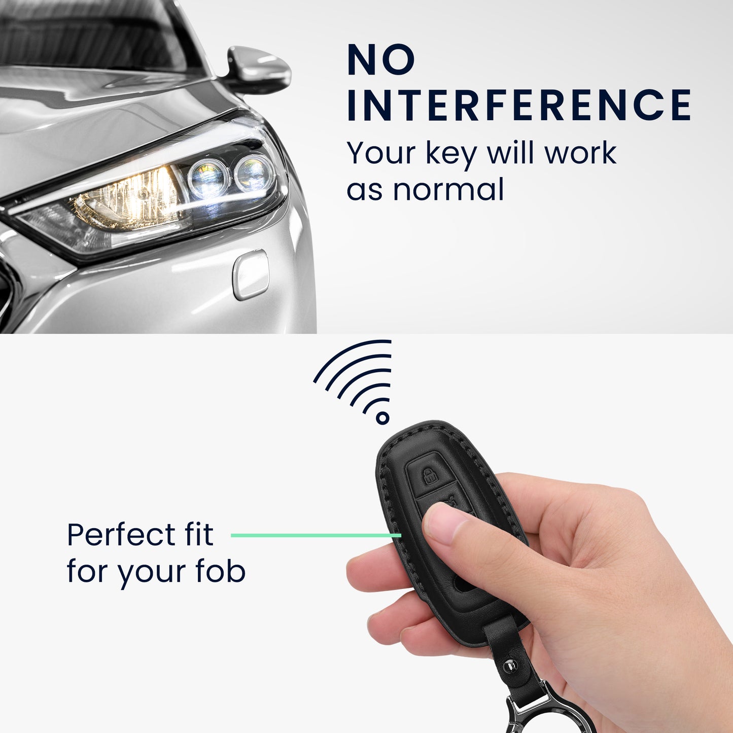 kwmobile Schlüsselhülle für Audi A6 A7 A8 Q7 Q8 3-Tasten Autoschlüssel Keyless Hülle - Autoschlüssel Schlüssel Hülle - Schlüsselcover Schlüsselschutz