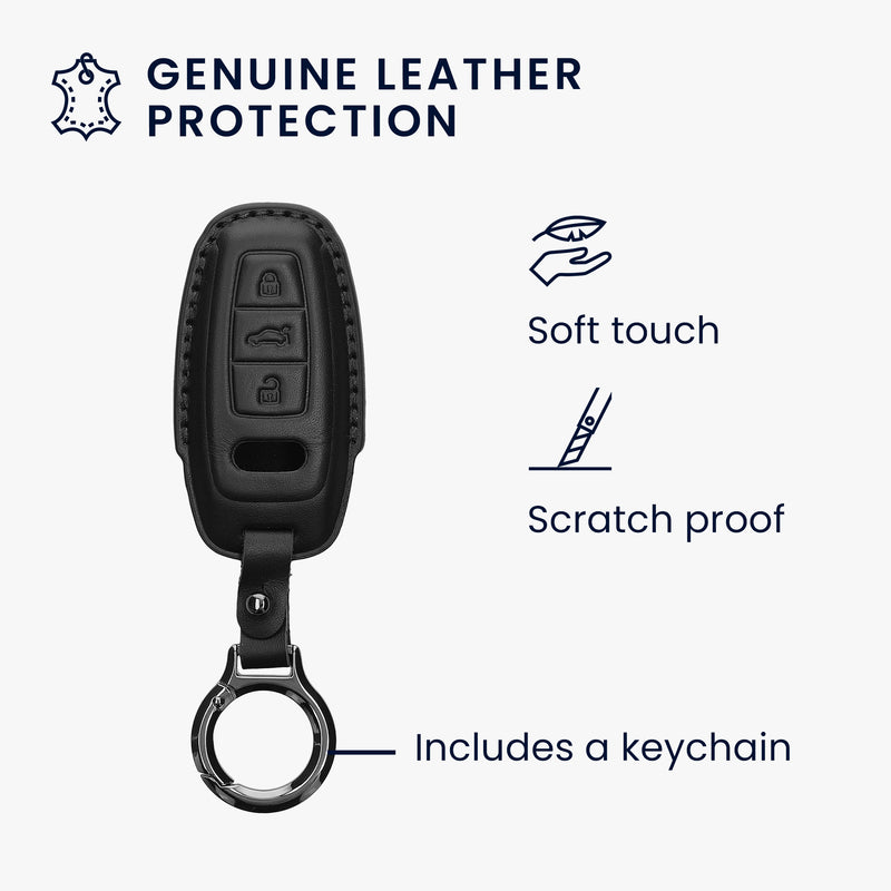 kwmobile Schlüsselhülle für Audi A6 A7 A8 Q7 Q8 3-Tasten Autoschlüssel Keyless Hülle - Autoschlüssel Schlüssel Hülle - Schlüsselcover Schlüsselschutz
