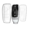 kwmobile Schlüsselhülle für Mercedes Benz Smart Key Autoschlüssel (nur Keyless) Hülle - Autoschlüssel Schlüssel Hülle aus TPU Silikon - Schlüsselschutz Gehäuse in Transparent Transparent  