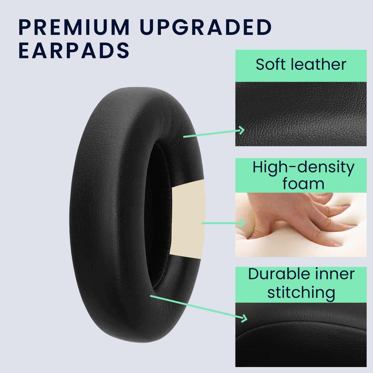 kwmobile Ohr Polster für BERIBES WH305 Ohrpolster Ersatz Ohrpolster Kopfhörer Ersatzteile Kopfhörer Ersatzpolster für Over Ear Headphones