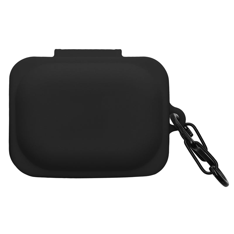 kwmobile Schutzhülle für CMF by Nothing Nothing Ear (a) Hülle - TPU Silikon Case für Kopfhörer Ladecase - stoßfestes Cover mit Karabiner - Schwarz Schwarz  