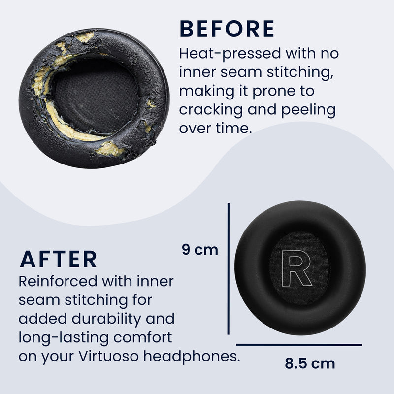 kwmobile Ohr Polster für Beoplay H4 / H6 / H7 / H9 / H9i / HX / H9 Gen3 Ohrpolster - Ersatz Ohrpolster - Kopfhörer Ersatzteile - Kopfhörer Ersatzpolster für Over Ear Headphones