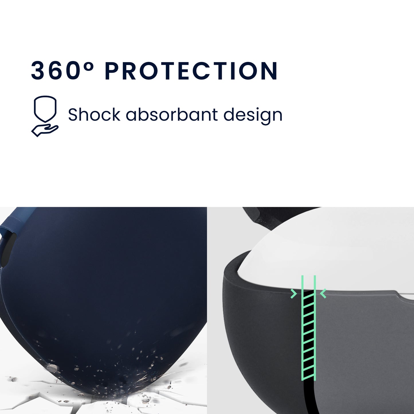 kwmobile Schutzhülle für Anker Soundcore Sport X20 Hülle - TPU Case für Kopfhörer Ladecase - stoßfestes Cover mit Karabiner