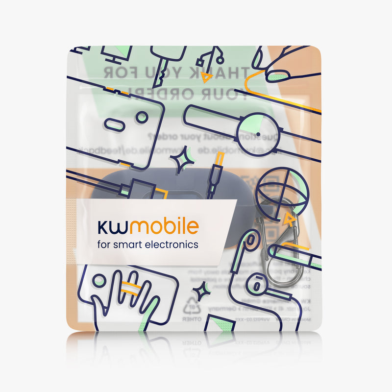 kwmobile Schutzhülle für Anker Soundcore Sport X20 Hülle - TPU Case für Kopfhörer Ladecase - stoßfestes Cover mit Karabiner
