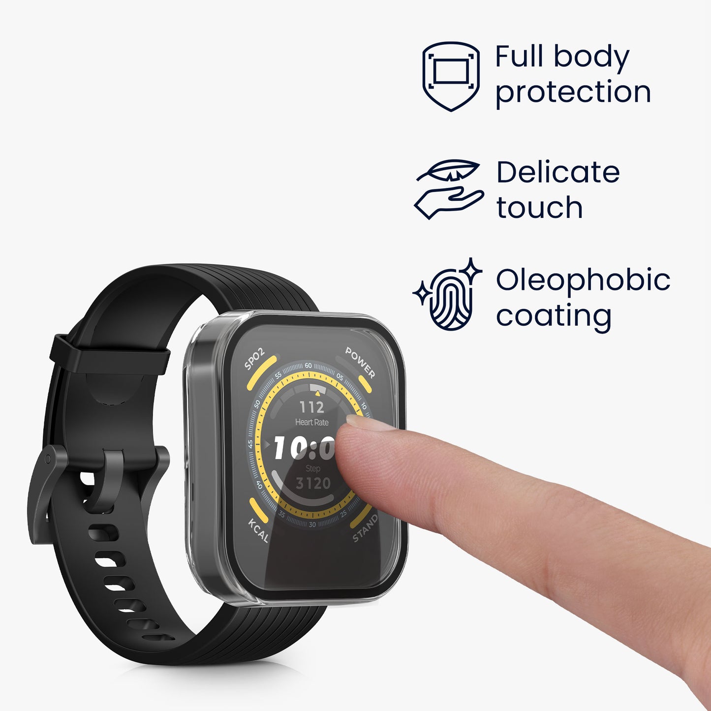 Case compatible with 22mm Amazfit Bip 6 / Bip 5 Unity / Bip 5 / GTS 3 / Balance 2 / Helio Strap