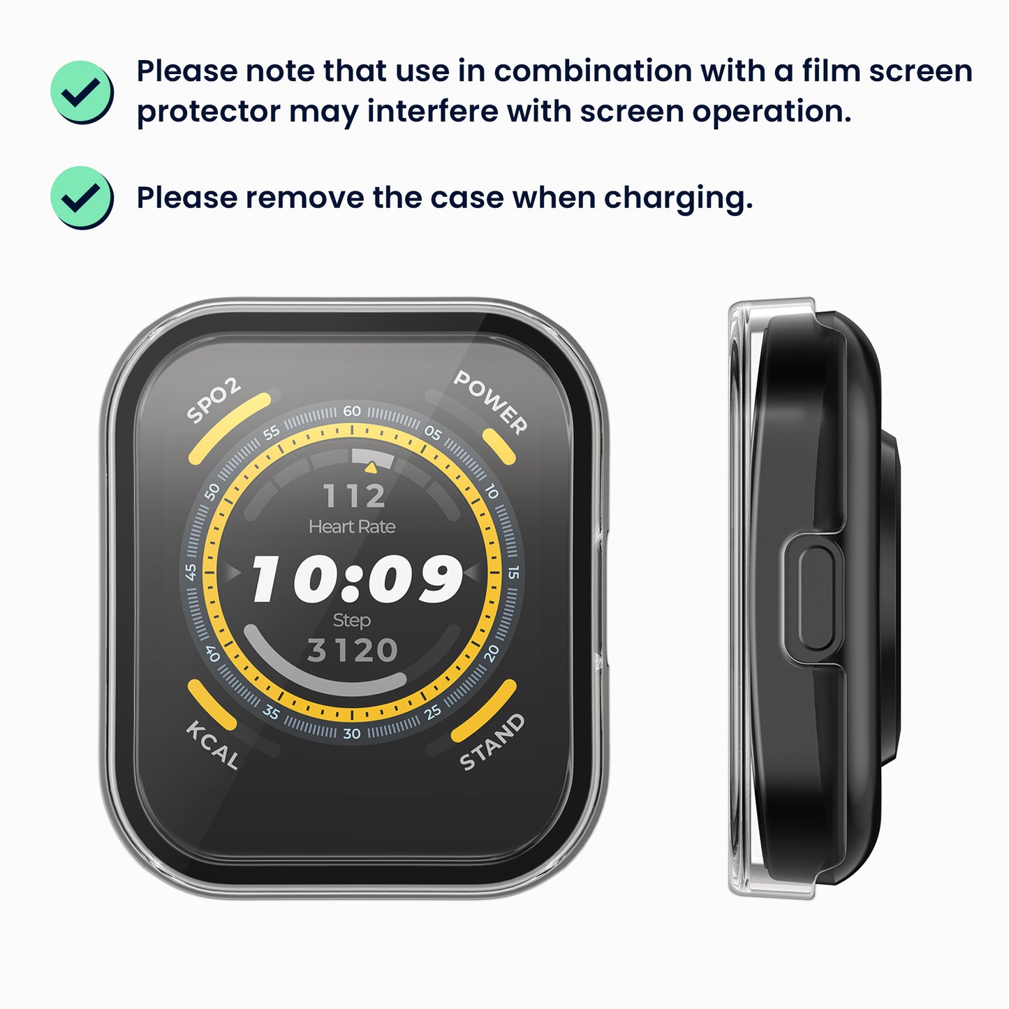 Case compatible with 22mm Amazfit Bip 6 / Bip 5 Unity / Bip 5 / GTS 3 / Balance 2 / Helio Strap