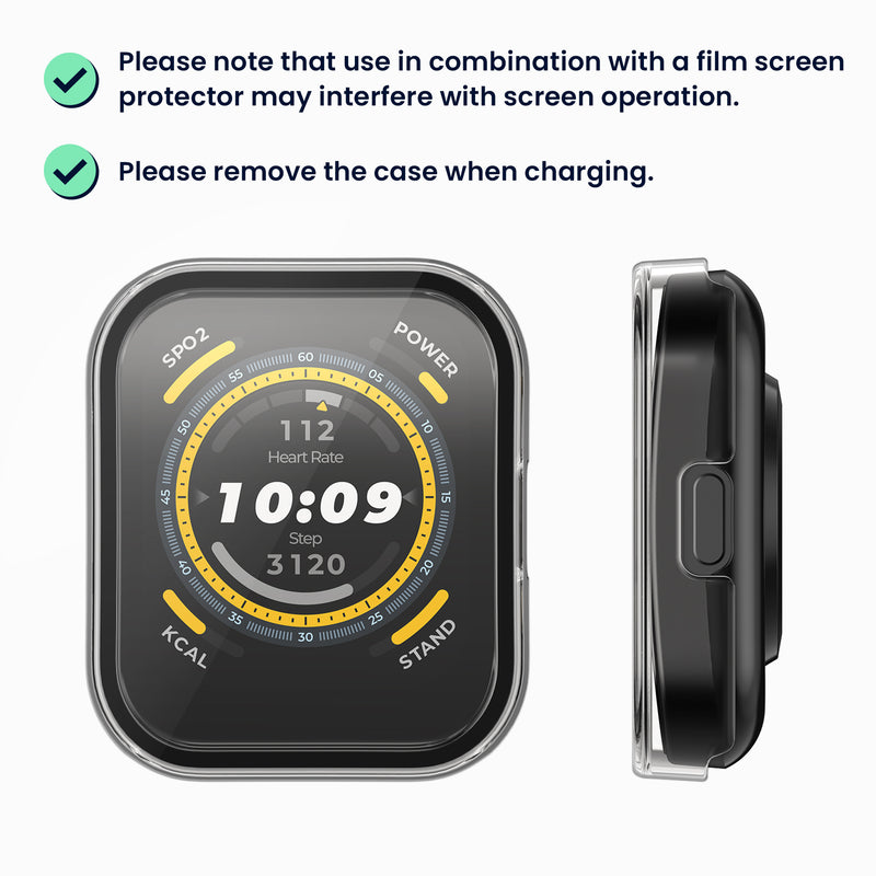 Case compatible with 22mm Amazfit Bip 6 / Bip 5 Unity / Bip 5 / GTS 3 / Balance 2 / Helio Strap