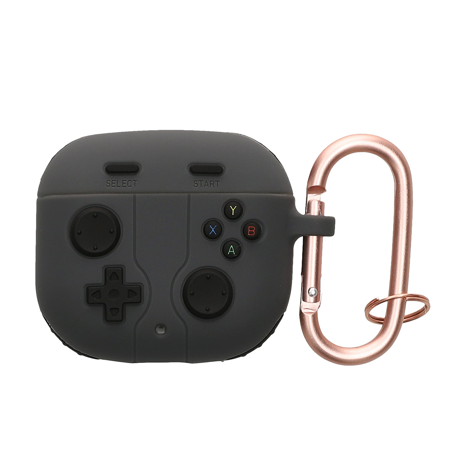 kwmobile Design Schutzhülle für Huawei FreeBuds SE2 Hülle - TPU Silikon Case für Kopfhörer Ladecase - stoßfestes Cover mit Karabiner - Schwarz Schwarz  [dsg01]