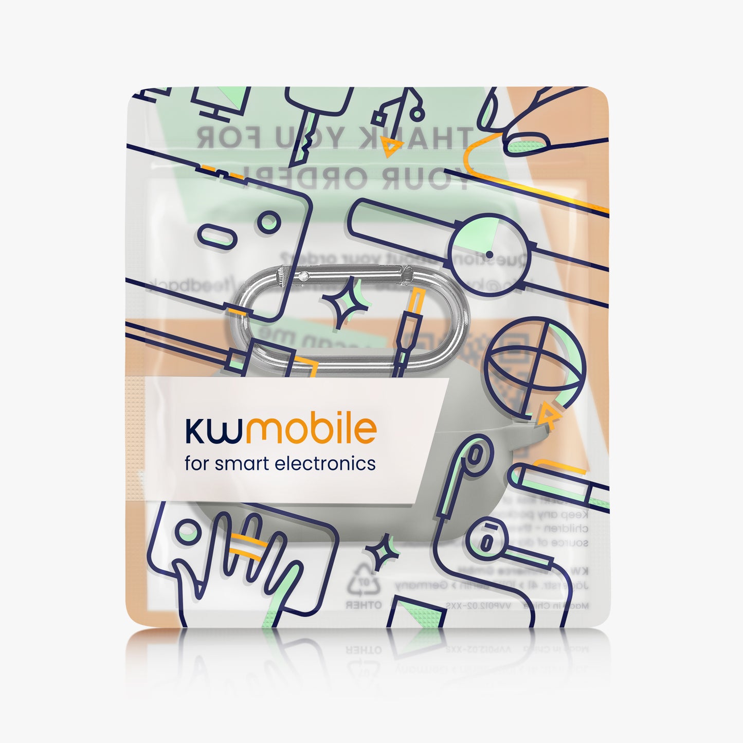 kwmobile Schutzhülle für Beats Solo Buds Hülle - TPU Case für Kopfhörer Ladecase - stoßfestes Cover mit Karabiner