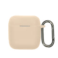 kwmobile Schutzhülle für Marshall Minor IV / Minor 4 Hülle - TPU Silikon Case für Kopfhörer Ladecase - stoßfestes Cover mit Karabiner - Beige Beige  