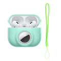 kwmobile 2-in1 Schutzhülle für Apple Airpods Pro 2 Hülle - Kopfhörer Silicon Case kompatibel mit AirTag - stoßfestes Cover mit Karabiner - Mintgrün Mintgrün  