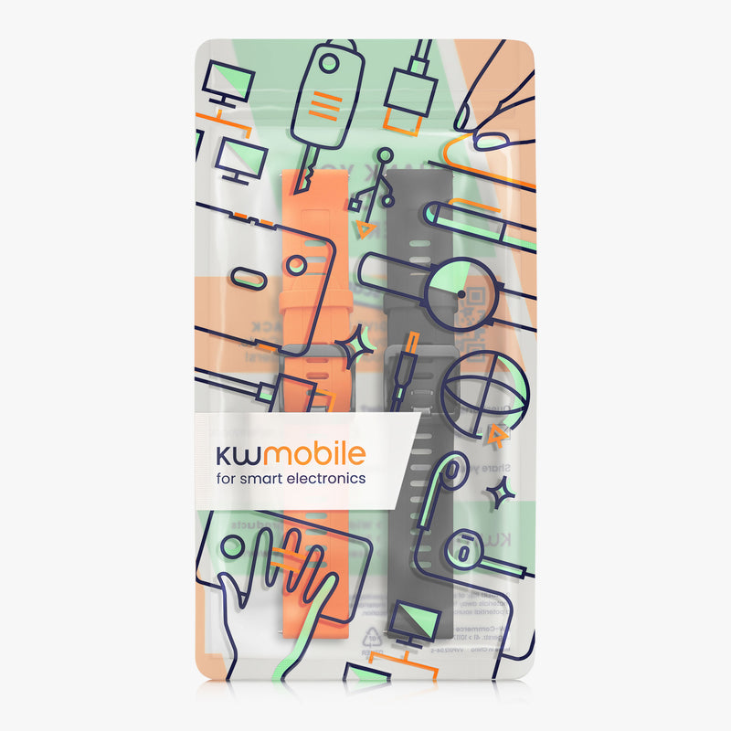 kwmobile Watch Strap for Xiaomi Watch S4 / S4 Sport / S3 / S2 / Watch S1 Active / Watch 5 Active Band Fitness Tracker Strap Set Replacement Strap Smartwatch