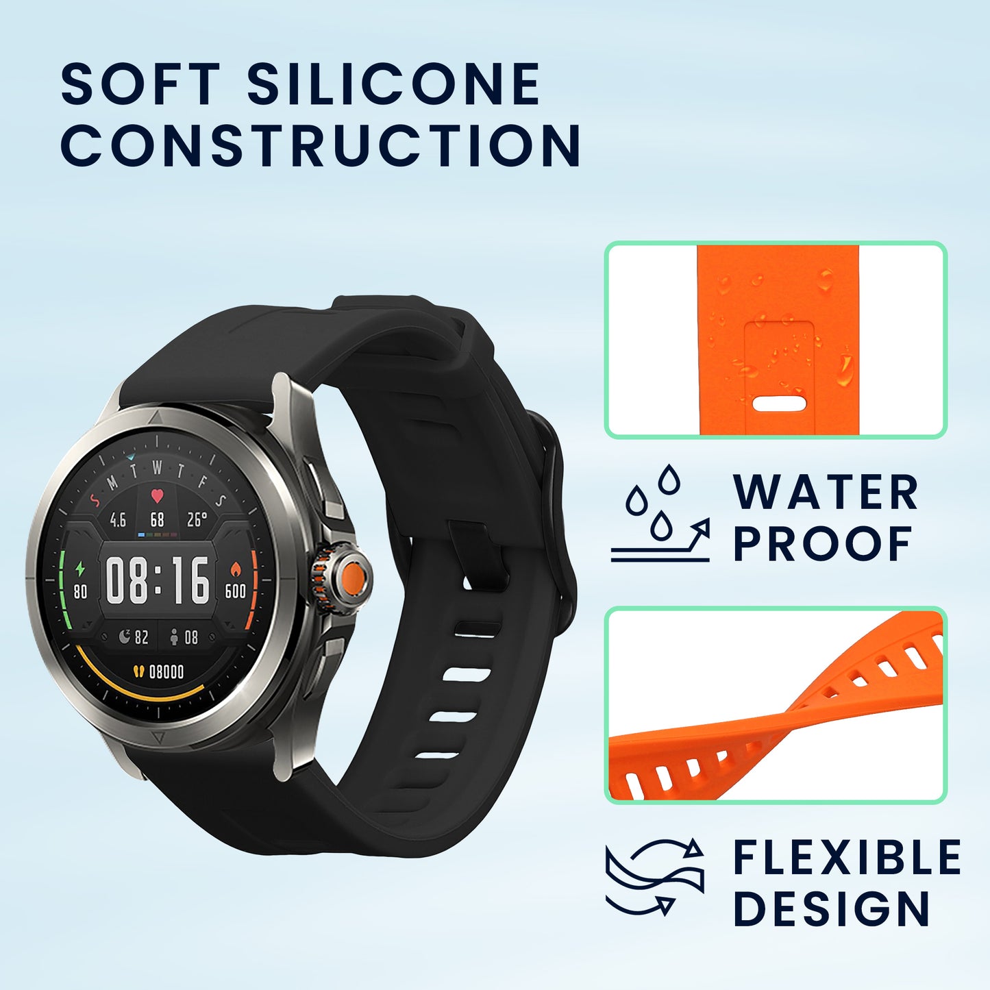 kwmobile Watch Strap for Xiaomi Watch S4 / S4 Sport / S3 / S2 / Watch S1 Active / Watch 5 Active Band Fitness Tracker Strap Set Replacement Strap Smartwatch