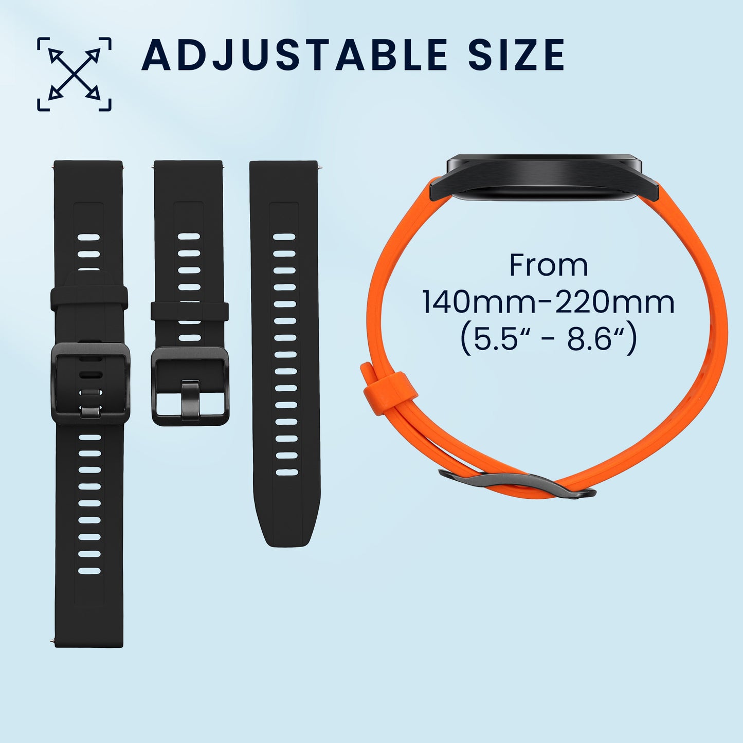 kwmobile Watch Strap for Xiaomi Watch S4 / S4 Sport / S3 / S2 / Watch S1 Active / Watch 5 Active Band Fitness Tracker Strap Set Replacement Strap Smartwatch