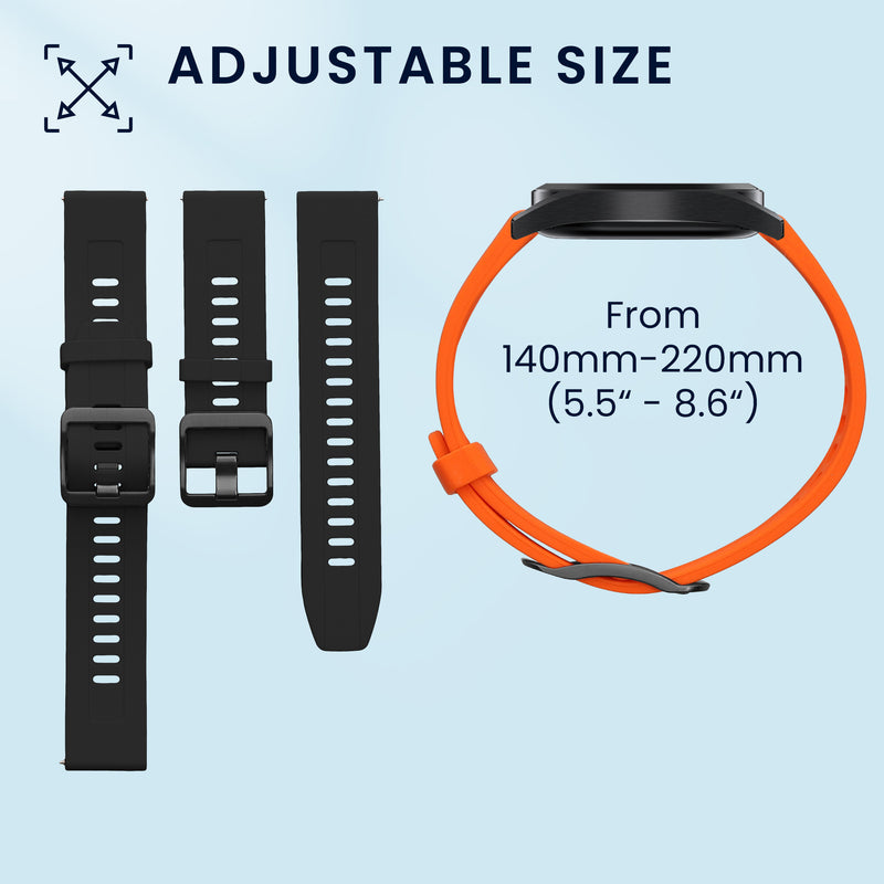 kwmobile Watch Strap for Xiaomi Watch S4 / S4 Sport / S3 / S2 / Watch S1 Active / Watch 5 Active Band Fitness Tracker Strap Set Replacement Strap Smartwatch