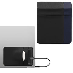 Holder for SanDisk Portable SSD, Samsung T7, Crucial X8, HDD 13x8cm Self-Adhesive 2-Pack Black and Navy
