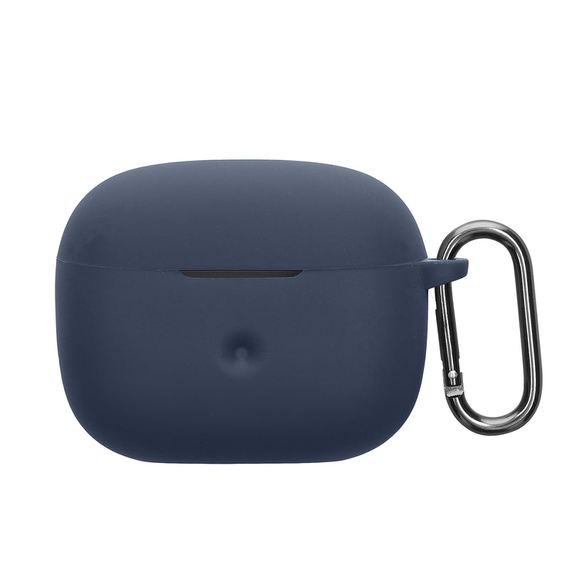 kwmobile Schutzhülle für Bowers & Wilkins Pi6 / Pi8 Hülle - TPU Silikon Case für Kopfhörer Ladecase - stoßfestes Cover mit Karabiner - Dunkelblau Dunkelblau  