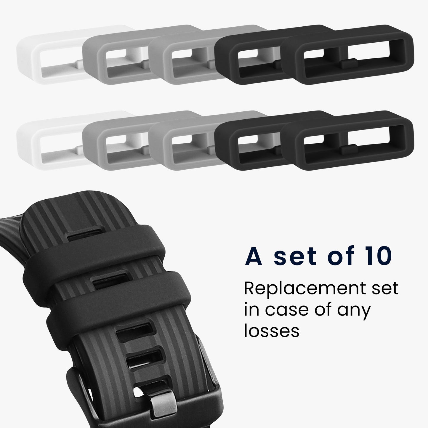 kwmobile Smart Watch Band Halterung für 24mm Smartwatch Strap Armbandhalterung Bandschlaufe für Fitness Tracker und Smart Uhr
