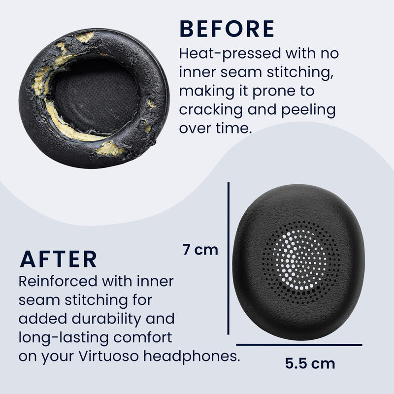 kwmobile Ohr Polster für Jabra Evolve 2 30 Ohrpolster Ersatz Ohrpolster Kopfhörer Ersatzteile Kopfhörer Ersatzpolster für Over Ear Headphones