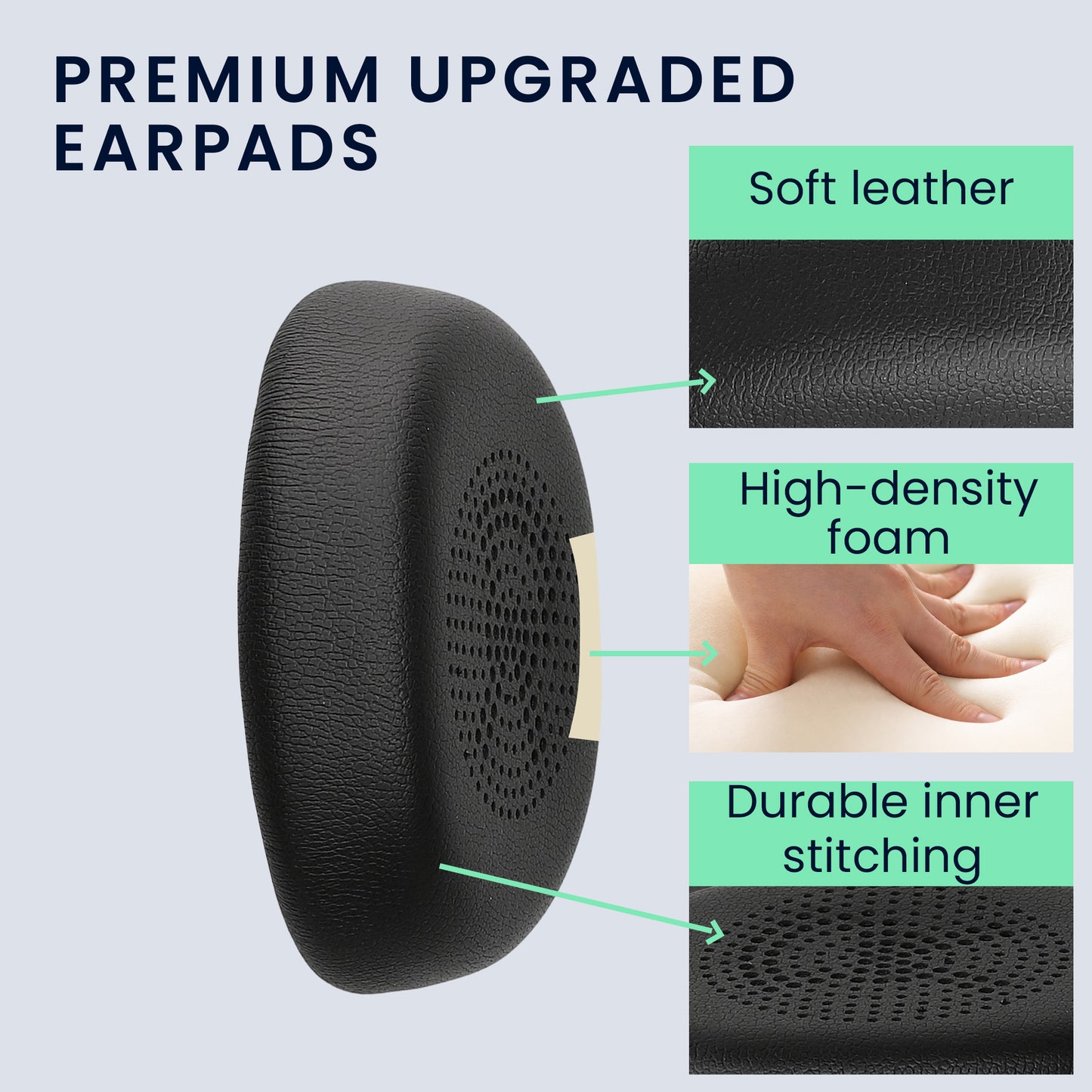 kwmobile Ohr Polster für Jabra Evolve 2 30 Ohrpolster Ersatz Ohrpolster Kopfhörer Ersatzteile Kopfhörer Ersatzpolster für Over Ear Headphones